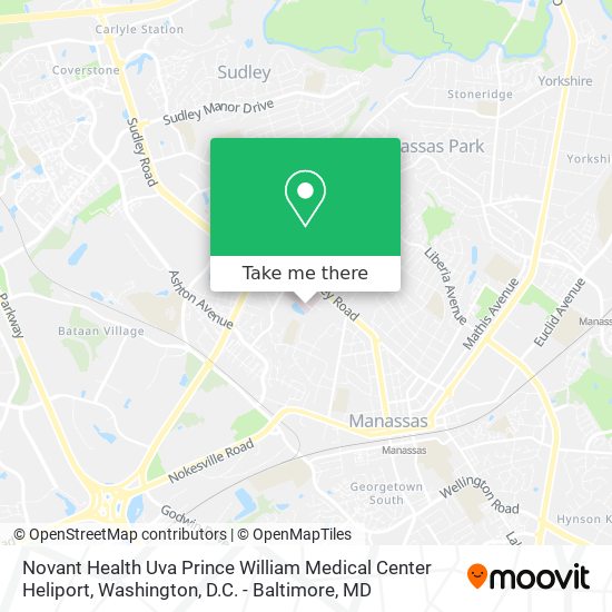 Mapa de Novant Health Uva Prince William Medical Center Heliport