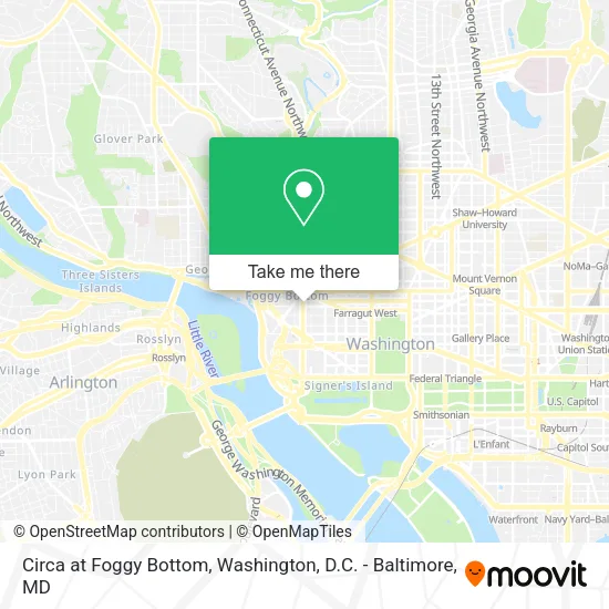 Mapa de Circa at Foggy Bottom
