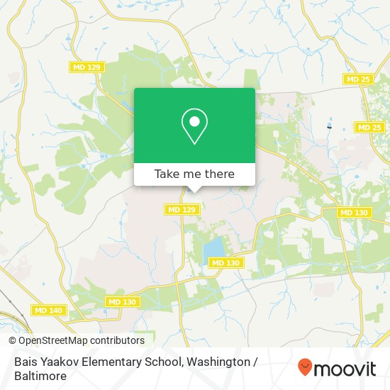 Mapa de Bais Yaakov Elementary School