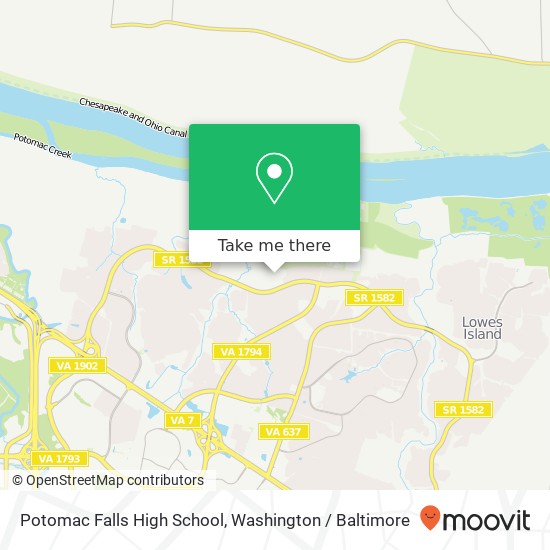 Mapa de Potomac Falls High School