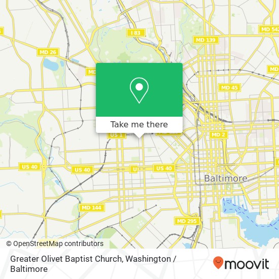 Mapa de Greater Olivet Baptist Church