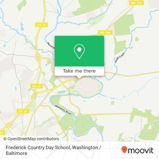 Frederick Country Day School map