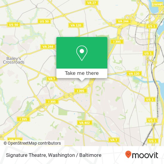 Mapa de Signature Theatre