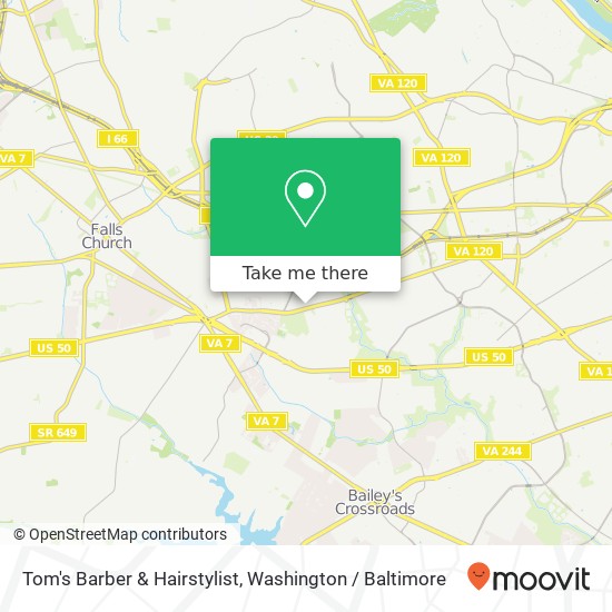 Tom's Barber & Hairstylist map