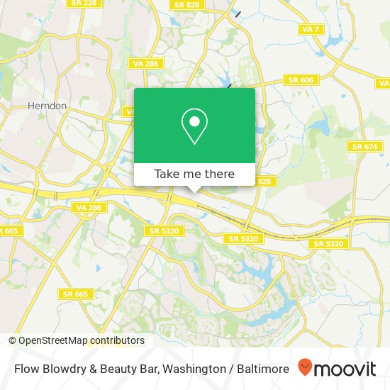 Flow Blowdry & Beauty Bar map