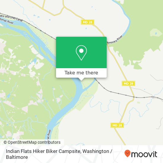 Mapa de Indian Flats Hiker Biker Campsite