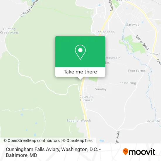 Cunningham Falls Aviary map