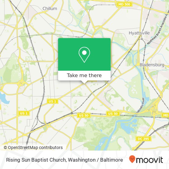 Rising Sun Baptist Church map