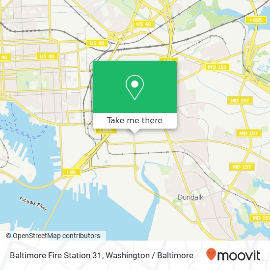 Baltimore Fire Station 31 map