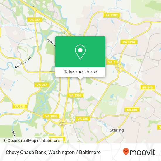 Mapa de Chevy Chase Bank