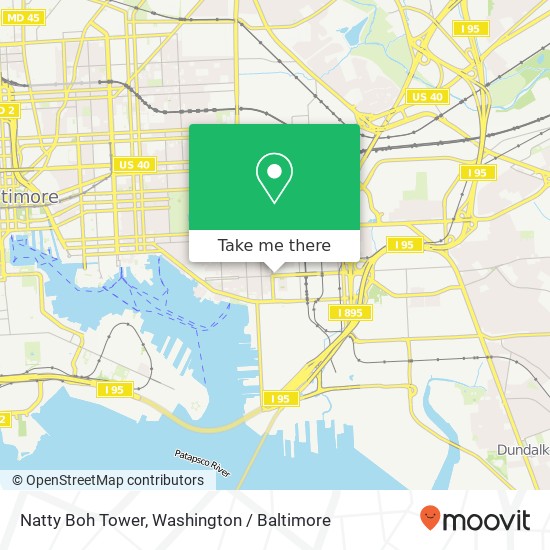 Natty Boh Tower map