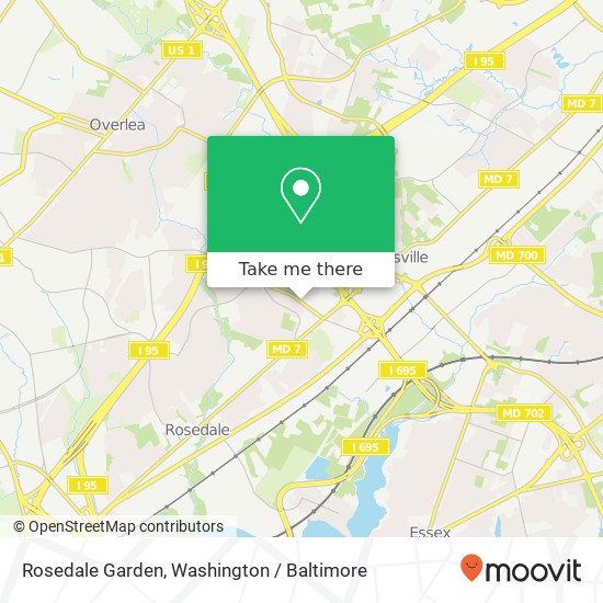Mapa de Rosedale Garden