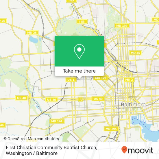 Mapa de First Christian Community Baptist Church