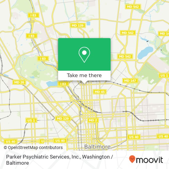 Mapa de Parker Psychiatric Services, Inc.
