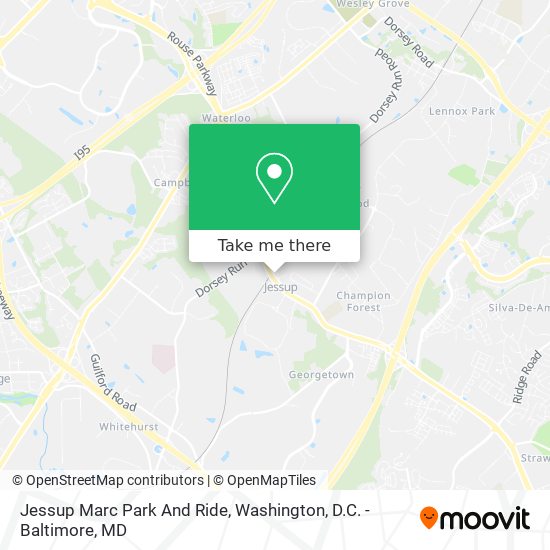 Jessup Marc Park And Ride map
