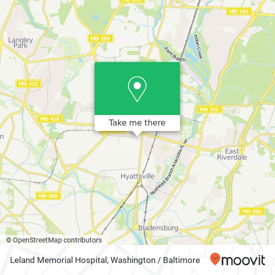 Mapa de Leland Memorial Hospital