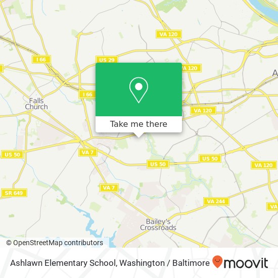 Mapa de Ashlawn Elementary School