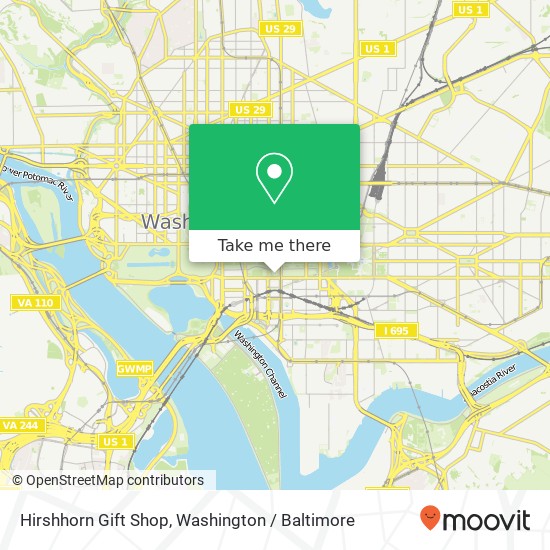 Mapa de Hirshhorn Gift Shop