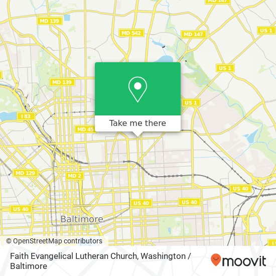 Mapa de Faith Evangelical Lutheran Church