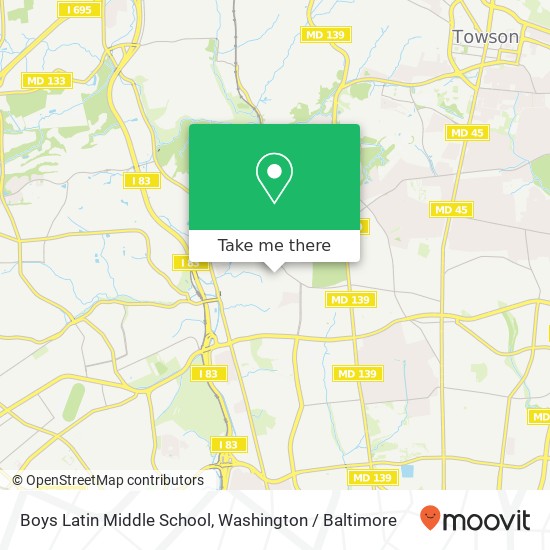 Boys Latin Middle School map