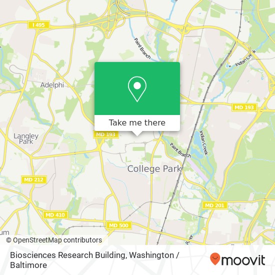 Mapa de Biosciences Research Building