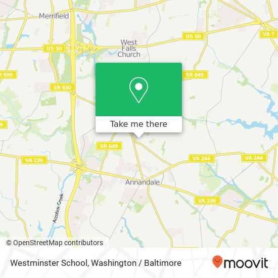 Westminster School map