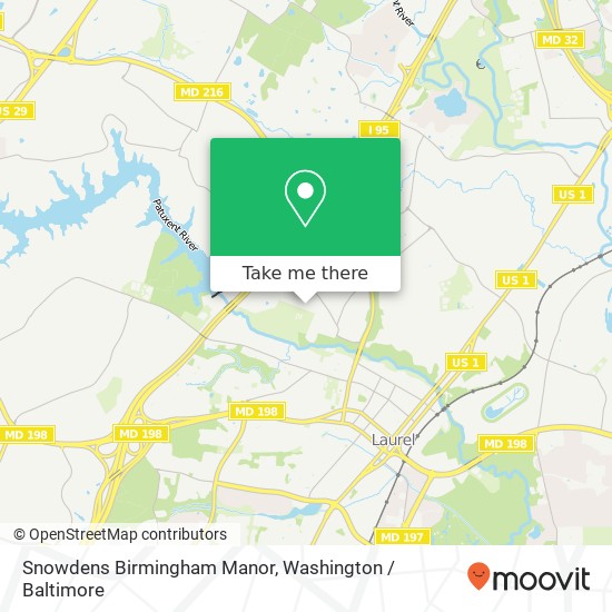 Mapa de Snowdens Birmingham Manor