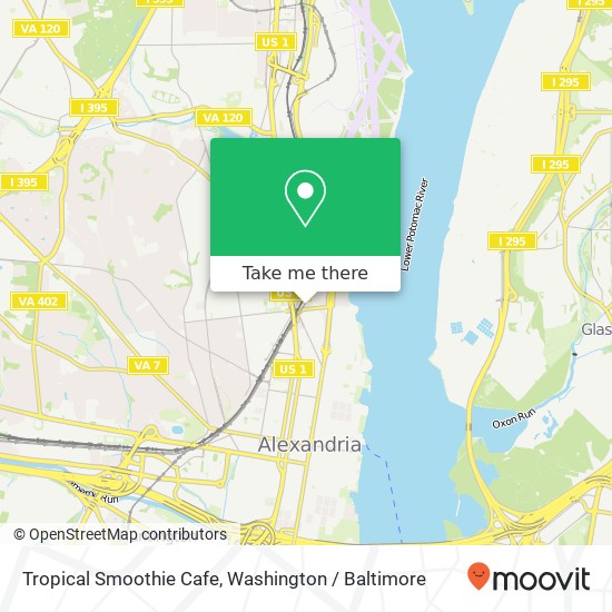 Tropical Smoothie Cafe map