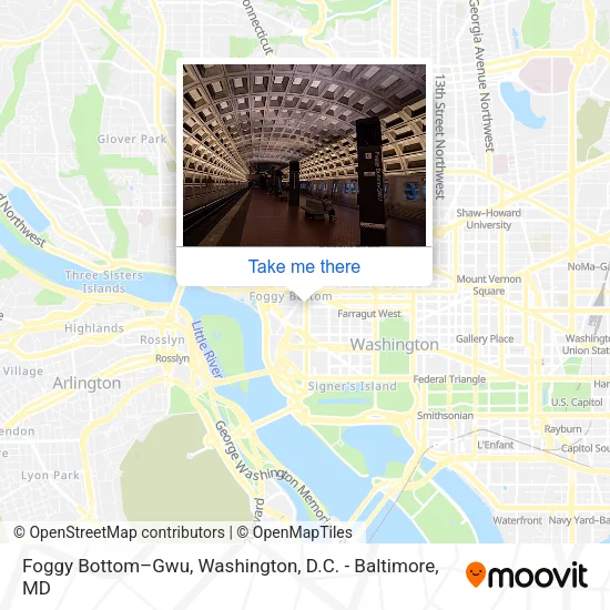 Mapa de Foggy Bottom–Gwu
