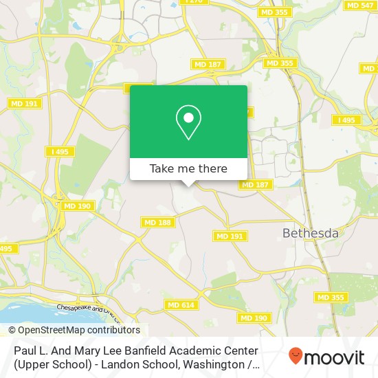 Paul L. And Mary Lee Banfield Academic Center (Upper School) - Landon School map