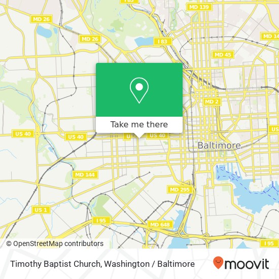 Timothy Baptist Church map