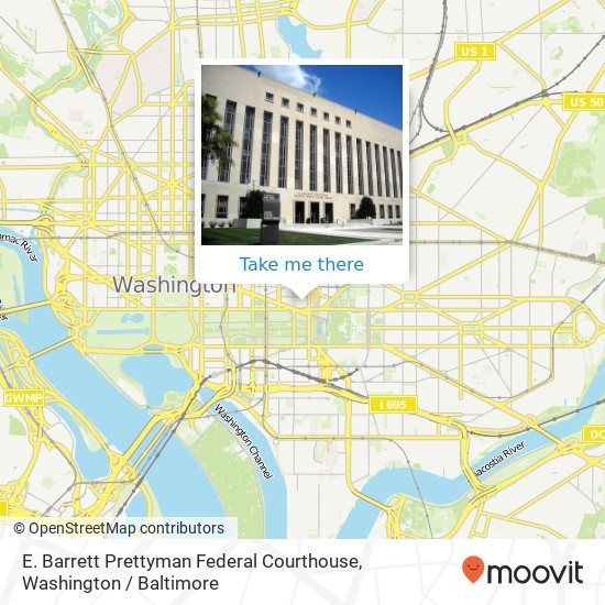 E. Barrett Prettyman Federal Courthouse map