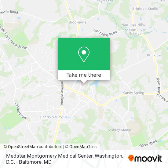 Mapa de Medstar Montgomery Medical Center