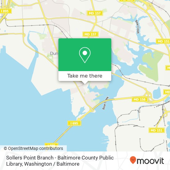 Sollers Point Branch - Baltimore County Public Library map