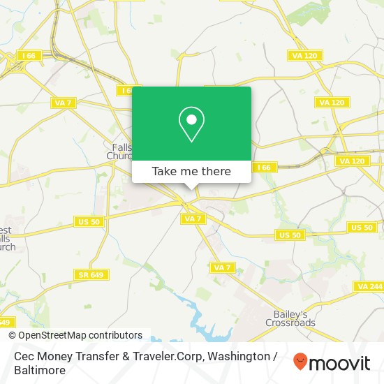 Mapa de Cec Money Transfer & Traveler.Corp