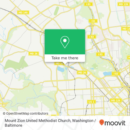 Mapa de Mount Zion United Methodist Church