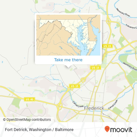 Mapa de Fort Detrick