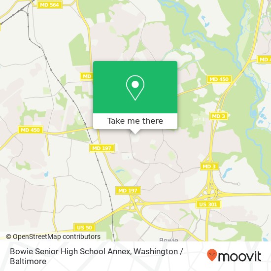 Bowie Senior High School Annex map