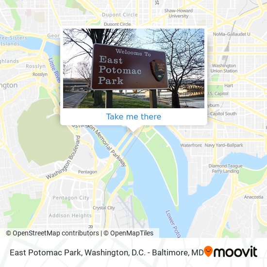 Mapa de East Potomac Park