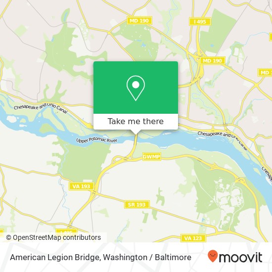 Mapa de American Legion Bridge