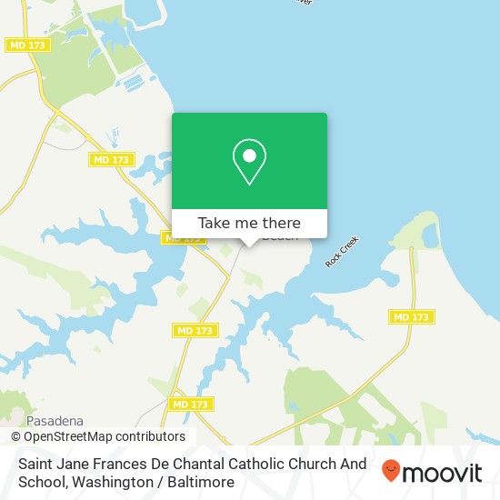Saint Jane Frances De Chantal Catholic Church And School map