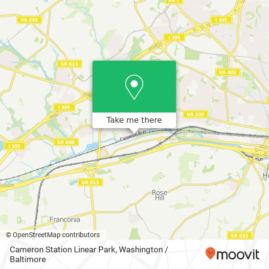 Mapa de Cameron Station Linear Park