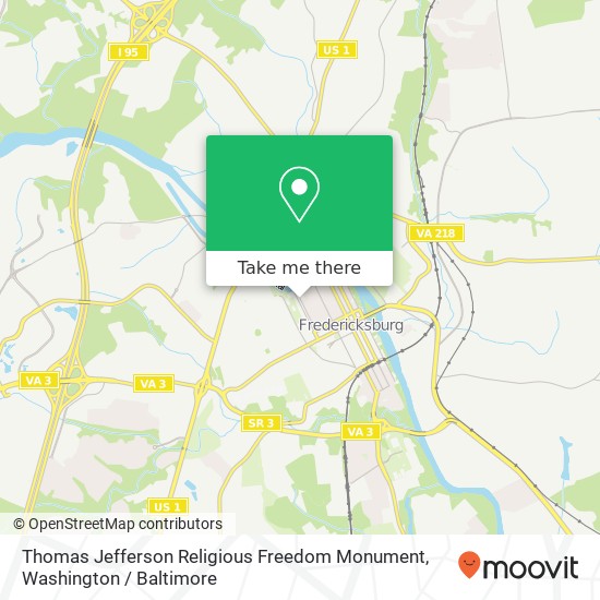 Mapa de Thomas Jefferson Religious Freedom Monument