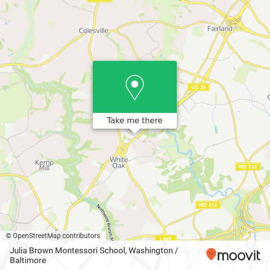 Mapa de Julia Brown Montessori School