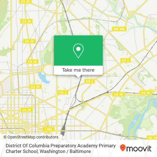 District Of Columbia Preparatory Academy Primary Charter School map