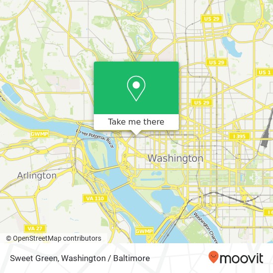 Mapa de Sweet Green