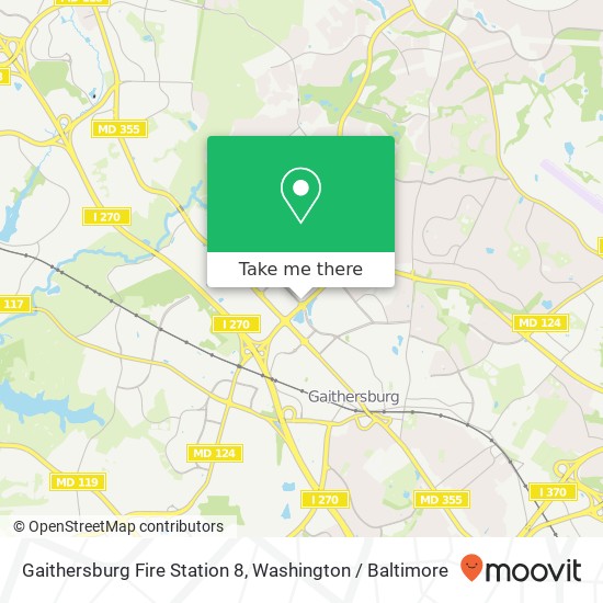 Gaithersburg Fire Station 8 map