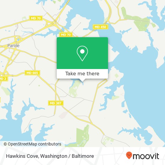 Hawkins Cove map