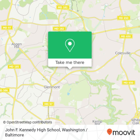 John F. Kennedy High School map