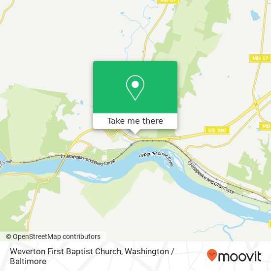 Weverton First Baptist Church map